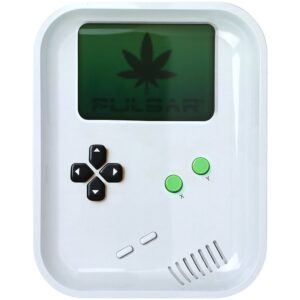 Pulsar Design Series Large Metal Rolling Tray - Weedboy / 13"x 11"