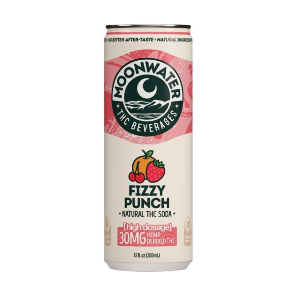 Moonwater Natural Hemp-Derived D9 THC Infused Soda | 12fl oz Can | 24ct Case - Image 4