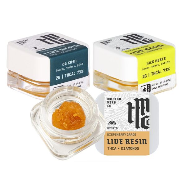 Modern Herb Co Dispensary Grade Live Resin THCA Dabs - 2g - Image 3