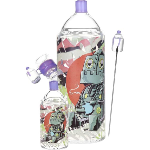 Pulsar Graffiti Series Spray Paint Glass Water Pipe Set / 7.5" / 14mm F - Image 2