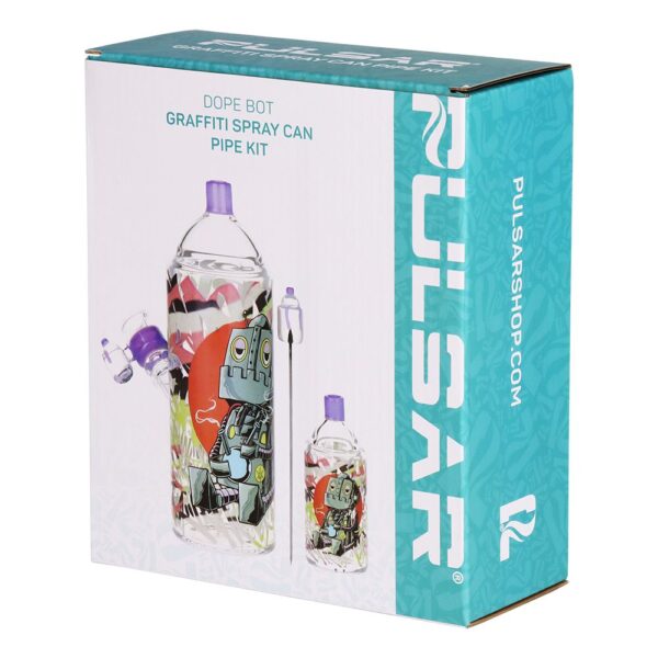 Pulsar Graffiti Series Spray Paint Glass Water Pipe Set / 7.5" / 14mm F - Image 11