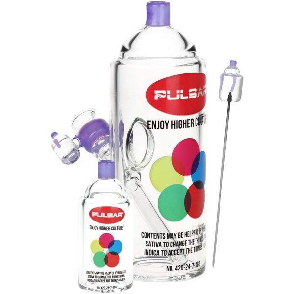 Pulsar Graffiti Series Spray Paint Glass Water Pipe Set / 7.5" / 14mm F - Image 3