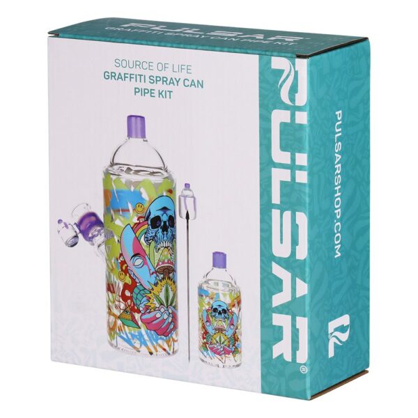 Pulsar Graffiti Series Spray Paint Glass Water Pipe Set / 7.5" / 14mm F - Image 17