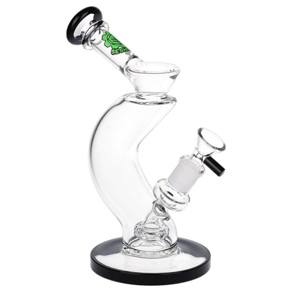 SeshGear Hip Check Curved Glass Water Pipe | 7.75" | 14mm F - Image 2