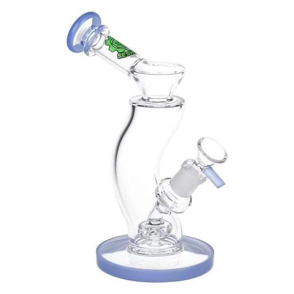 SeshGear Hip Check Curved Glass Water Pipe | 7.75" | 14mm F - Image 3