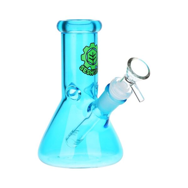 SeshGear Shorty Beaker Color Glass Water Pipe | 5.75" | 14mm F - Image 2