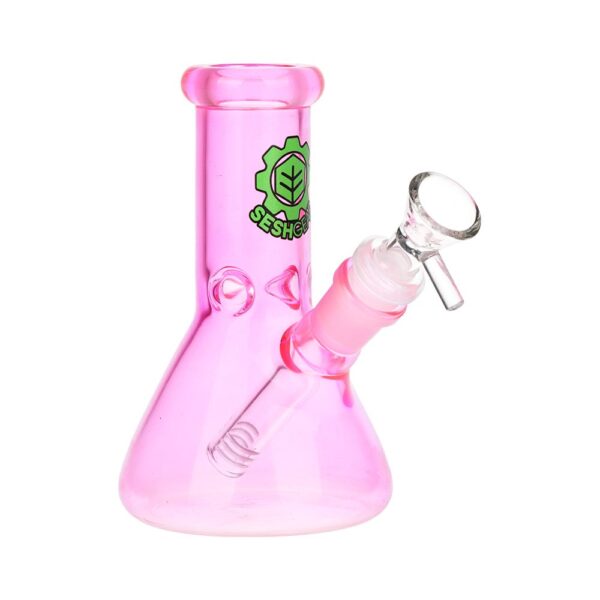 SeshGear Shorty Beaker Color Glass Water Pipe | 5.75" | 14mm F - Image 3