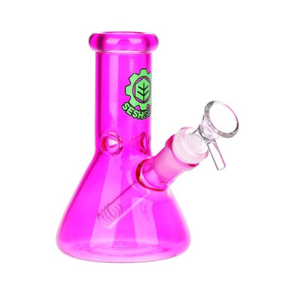 SeshGear Shorty Beaker Color Glass Water Pipe | 5.75" | 14mm F - Image 4