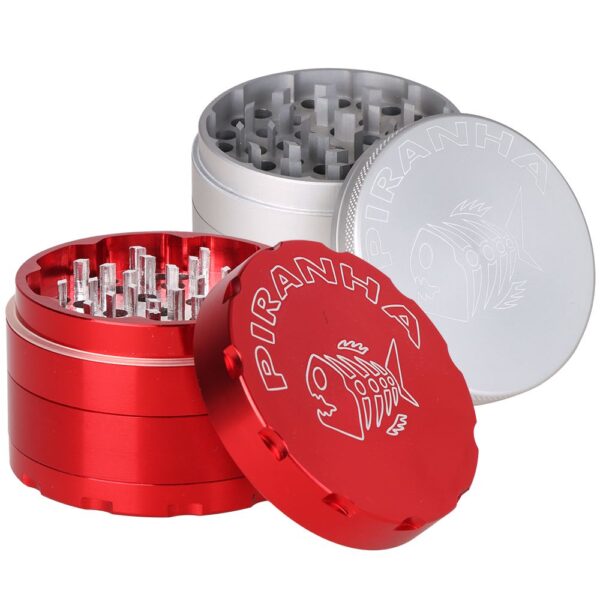 Piranha RETRO Aluminum Grinder | 4pc | 2.5" - Image 3