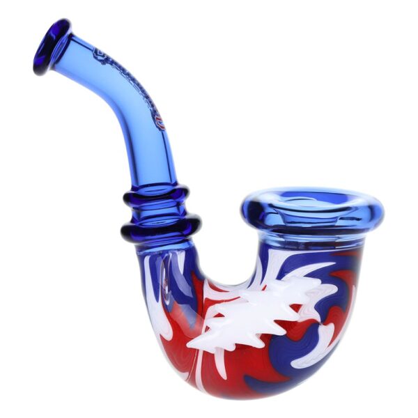 Grateful Dead x Pulsar Bolt Handle Wig Wag Glass Sherlock Pipe - 5" - Image 2