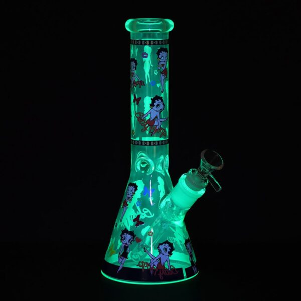 Betsy Beep Neon Beaker Glass Water Pipe - 10" / 14mm F / Colors Vary - Image 6