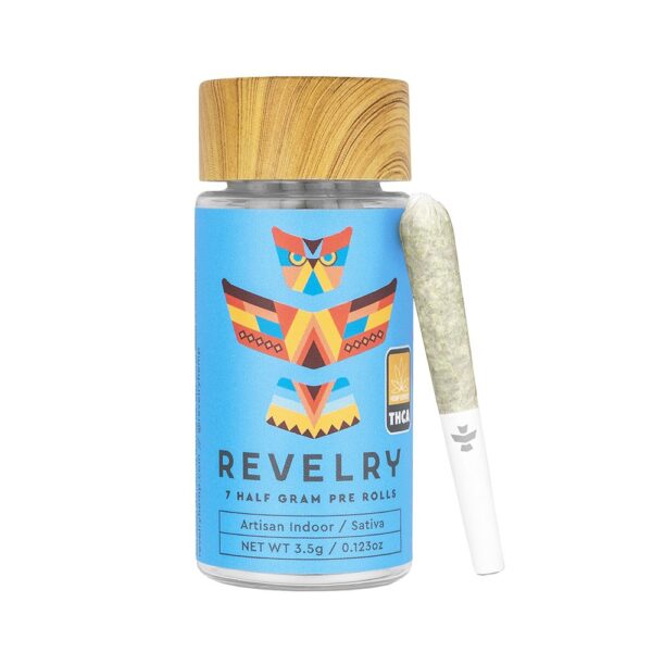 Revelry Premium Indoor THCA Pre-Rolls | 0.5g | 7pc Pack - Image 3