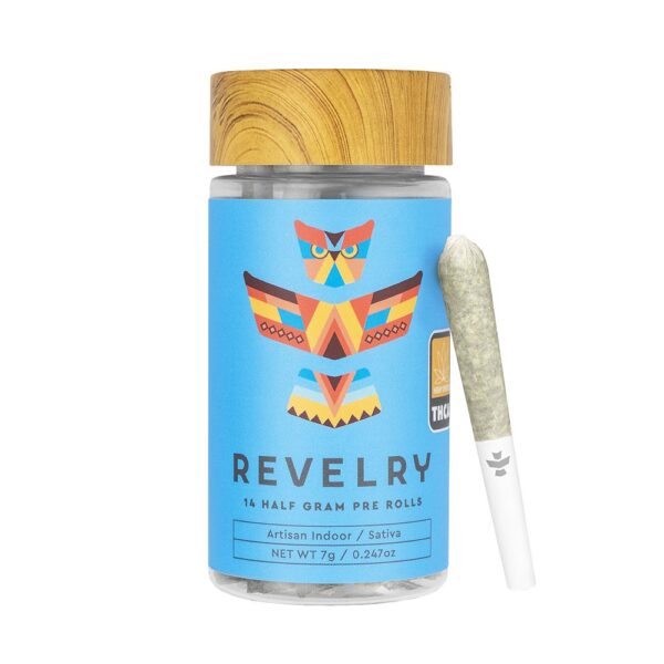 Revelry Premium Indoor THCA Pre-Rolls | 0.5g | 14pc Pack - Image 2