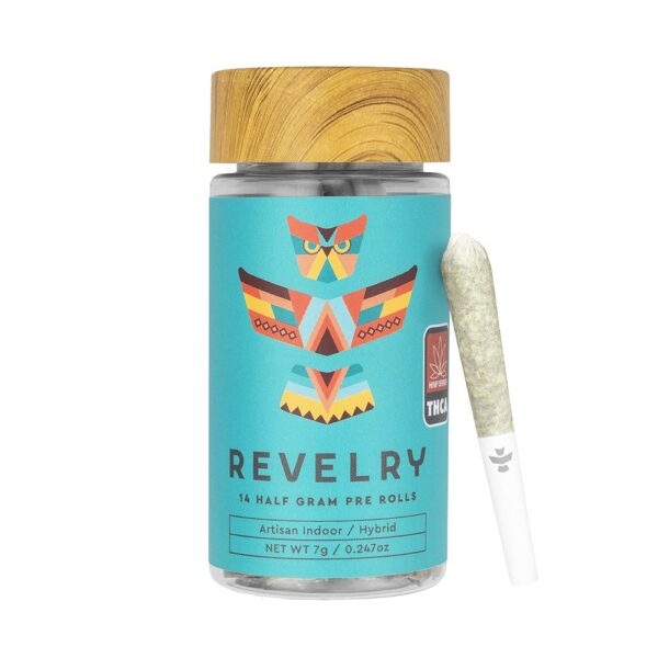 Revelry Premium Indoor THCA Pre-Rolls | 0.5g | 14pc Pack - Image 5