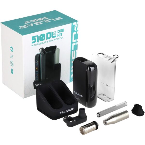 Pulsar DL 5.0 Bubbler Dab Kit with Wax Atomizer - 1000mAh / Black - Image 6