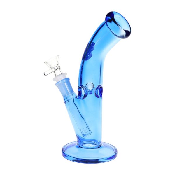 SeshGear Lean Back Bent Tube Colored Glass Water Pipe | 9" | 14mm F - Image 3