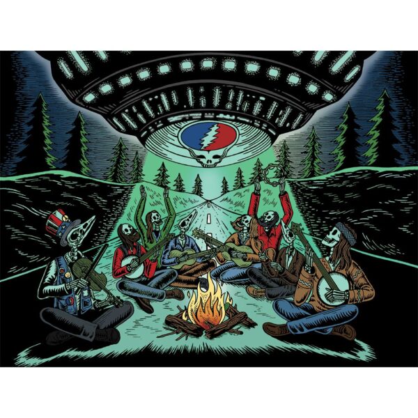 Grateful Dead x Pulsar Inside Print Bent Sherlock Pipe | 4" - Image 22