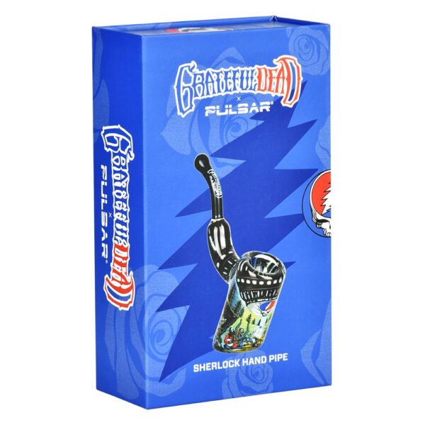 Grateful Dead x Pulsar Inside Print Bent Sherlock Pipe | 4" - Image 23