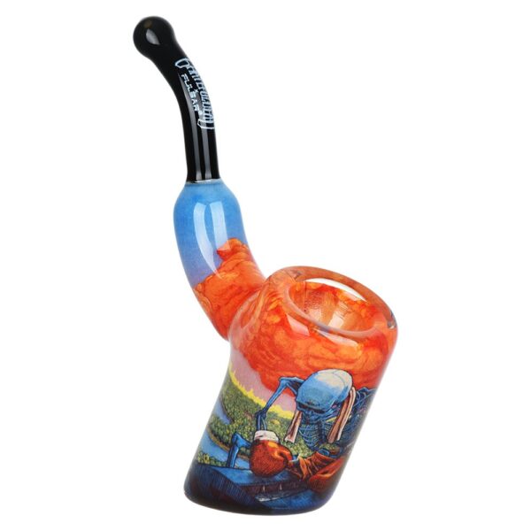 Grateful Dead x Pulsar Inside Print Bent Sherlock Pipe | 4" - Image 2