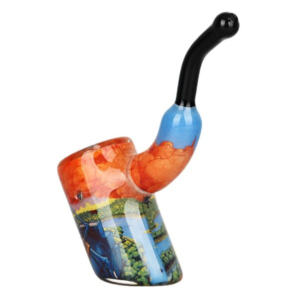 Grateful Dead x Pulsar Inside Print Bent Sherlock Pipe | 4" - Image 3