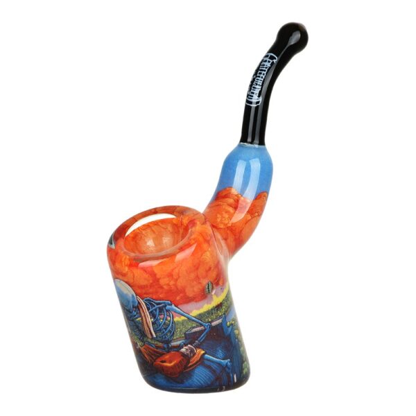 Grateful Dead x Pulsar Inside Print Bent Sherlock Pipe | 4" - Image 4