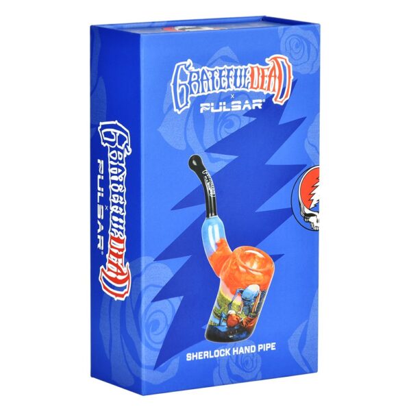 Grateful Dead x Pulsar Inside Print Bent Sherlock Pipe | 4" - Image 6