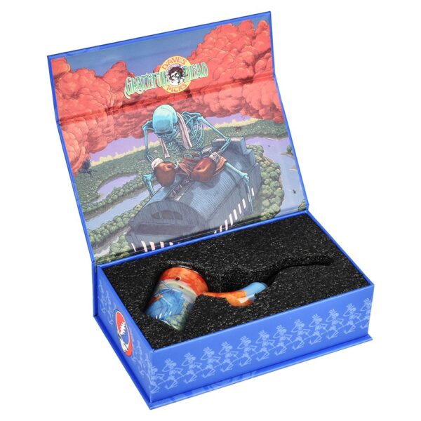 Grateful Dead x Pulsar Inside Print Bent Sherlock Pipe | 4" - Image 7