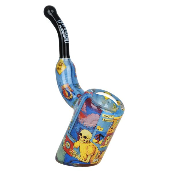Grateful Dead x Pulsar Inside Print Bent Sherlock Pipe | 4" - Image 8