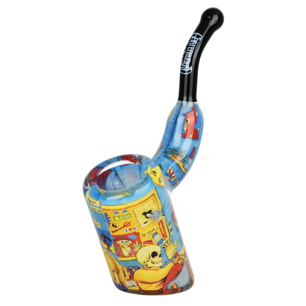 Grateful Dead x Pulsar Inside Print Bent Sherlock Pipe | 4" - Image 9