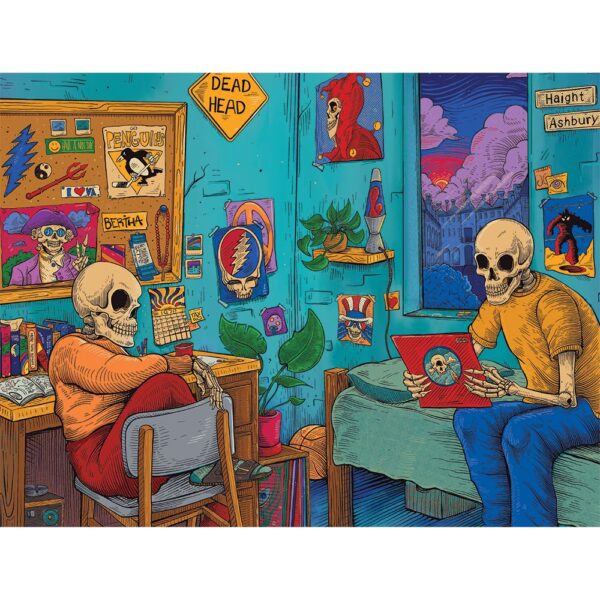 Grateful Dead x Pulsar Inside Print Bent Sherlock Pipe | 4" - Image 11