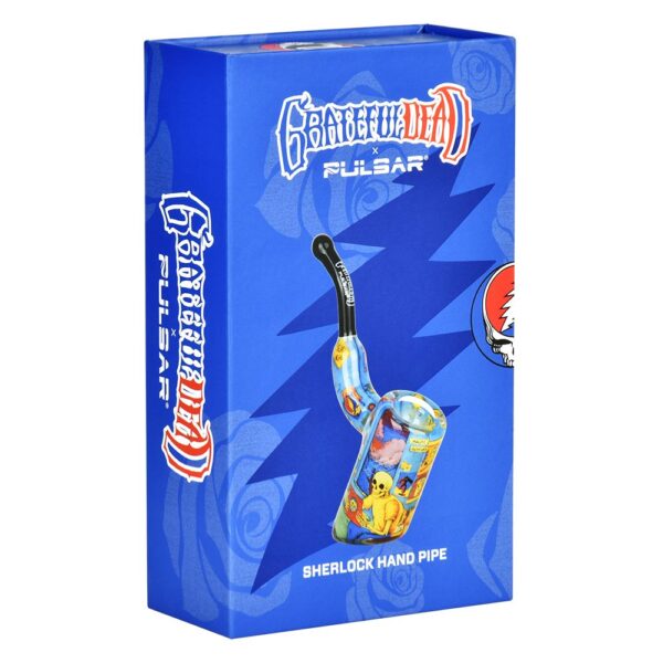 Grateful Dead x Pulsar Inside Print Bent Sherlock Pipe | 4" - Image 12