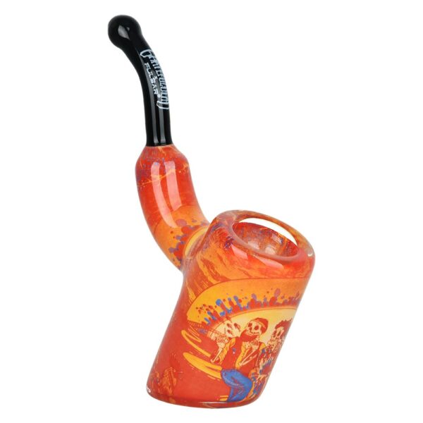 Grateful Dead x Pulsar Inside Print Bent Sherlock Pipe | 4" - Image 14
