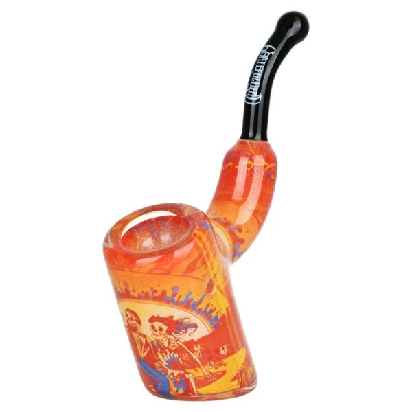 Grateful Dead x Pulsar Inside Print Bent Sherlock Pipe | 4" - Image 15