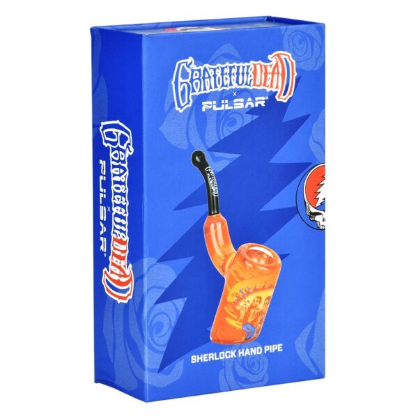 Grateful Dead x Pulsar Inside Print Bent Sherlock Pipe | 4" - Image 17