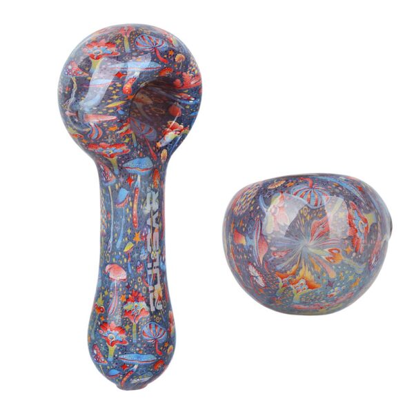 Pulsar Inside Print Glass Spoon Pipe | 5" - Image 4