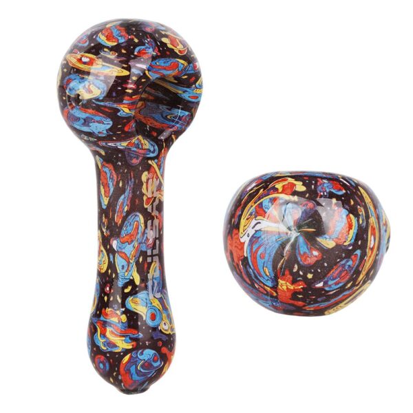 Pulsar Inside Print Glass Spoon Pipe | 5" - Image 5
