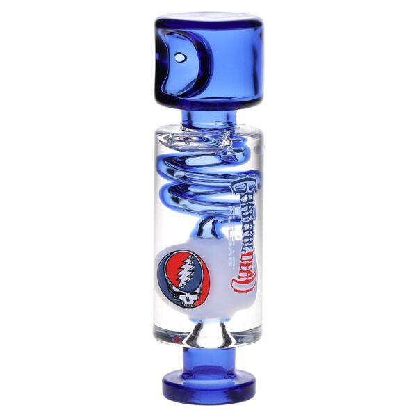 Grateful Dead x Pulsar Steal Your Face Glycerin Spiral Geometric Glass Hand Pipe - 5.25" - Image 4