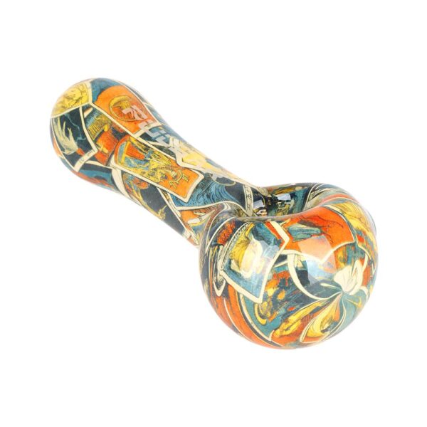 Pulsar Inside Print Glass Spoon Pipe | 4.75" - Image 8