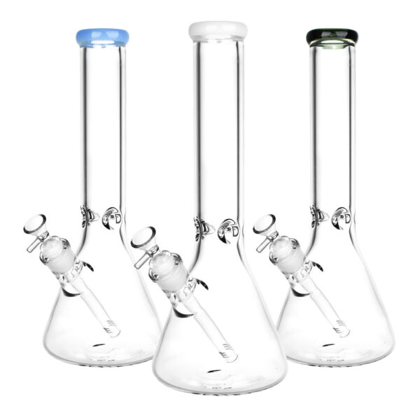 Classic Glass Beaker Light Water Pipe | 14mm F | Colors Vary - Image 2