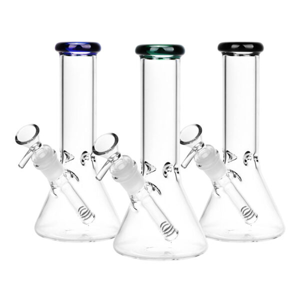 Classic Glass Beaker Light Water Pipe | 14mm F | Colors Vary - Image 5
