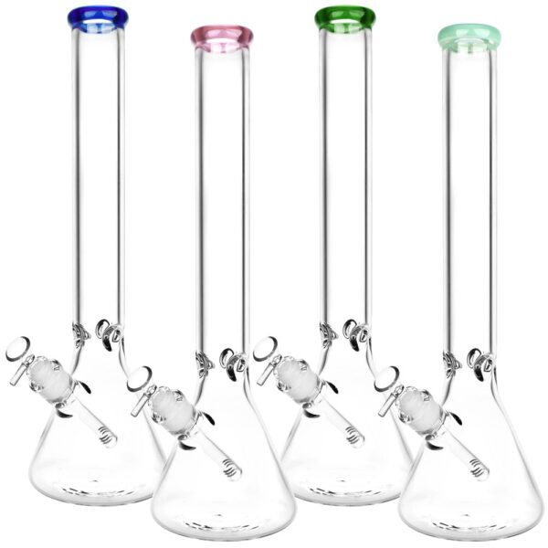 Classic Glass Beaker Light Water Pipe | 14mm F | Colors Vary - Image 4