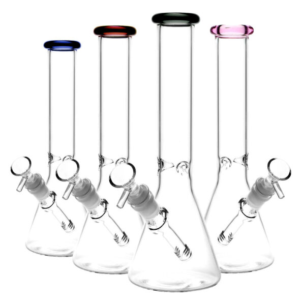 Classic Glass Beaker Light Water Pipe | 14mm F | Colors Vary - Image 3