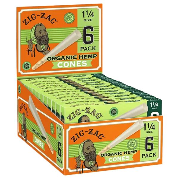 Zig Zag Organic Hemp Cones | 24pk Display - Image 2
