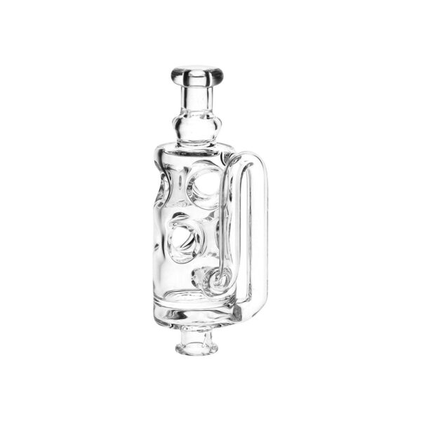 Pulsar Incycler Bubbler Glass Mouthpiece Attachment for Puffco Pivot - 4.3" / Clear - Image 4