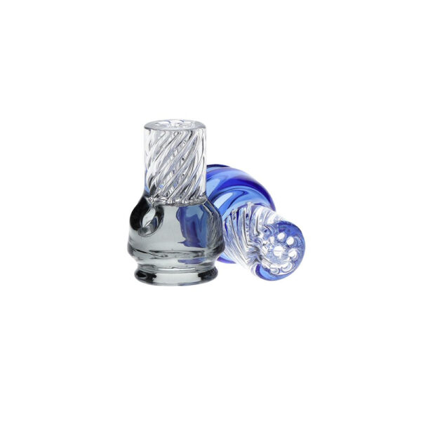 Pulsar Vortex Glass Mouthpiece Attachement for Puffco Pivot w/ Display Stand - Colors Vary - Image 4