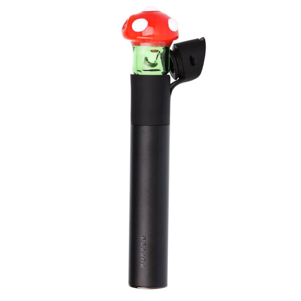Pulsar Mushroom Glass Mouthpiece Attachment for Puffco Pivot w/ Display Stand - Colors Vary - Image 5