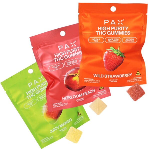 PAX High Purity D9 THC Gummies | 100mg | 10pc Pack - Image 4