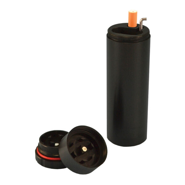 All In 1 Metal Smoke Stopper w/ Poker & Grinder | Black