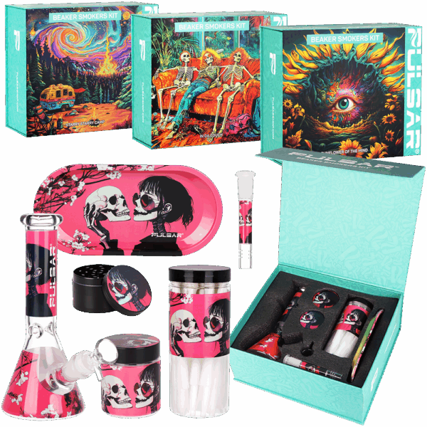 Pulsar Design Series Beaker Water Pipe Smoker's Kit | 7.75"