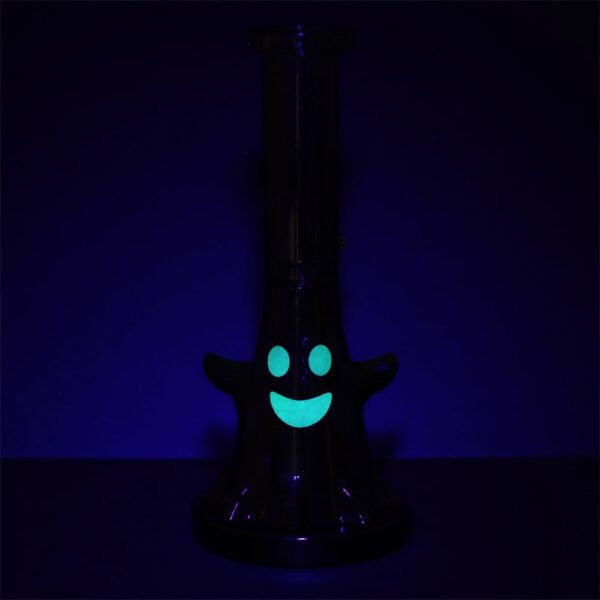 Pulsar Happy Ghost Glass Water Pipe - 10" / 14mm F - Image 5